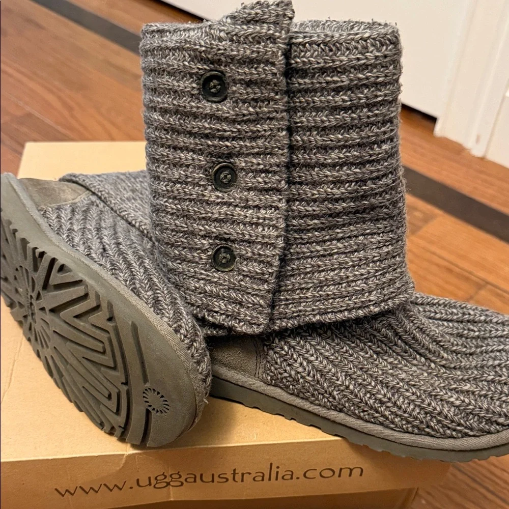 UGG Charcoal Knit Boots - Picture 3 of 4